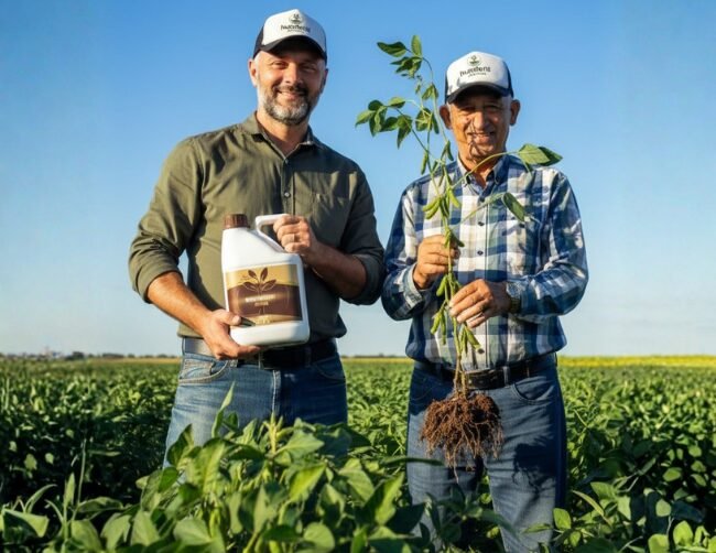 Kit de embalagens de 1L, 5L e 20L do bioestimulante Nutri FH+ALGAS Supreme, fertilizante organomineral líquido com ácidos húmicos.