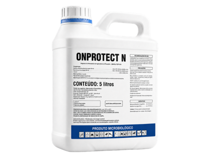 Embalagem do ONPROTECT N, nematicida microbiológico da Nutrifértil Agrícola