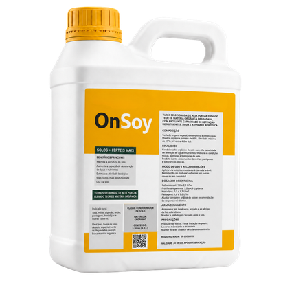 Embalagem do OnSoy, inoculante líquido para soja