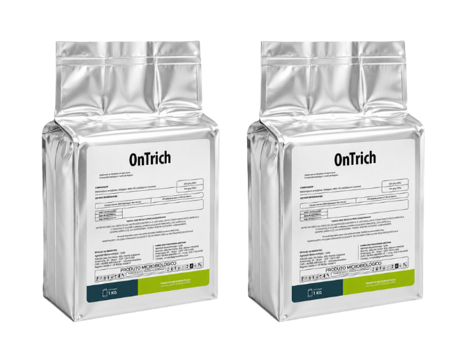 Embalagem do ONTRICH, fungicida microbiológico com Trichoderma harzianum isolado IB19/17